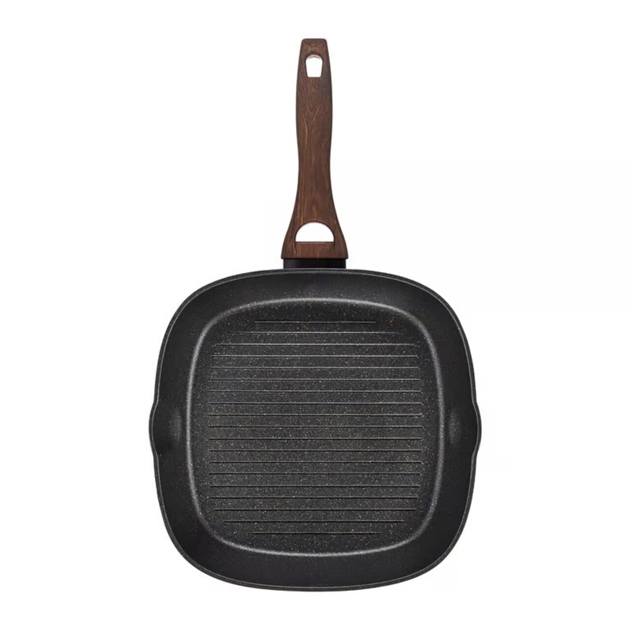 Tigaie grill Darkwood, Ambition, 26x26 cm, invelis Qualum Basic Stone Edition, aluminiu forjat, maro/negru - imagine 5